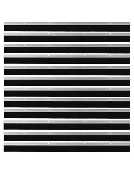 Spazzole per porte a vite 12 pcs Argento 100 cm