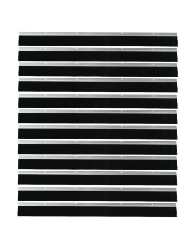 Spazzole per porte a vite 12 pcs Argento 100 cm