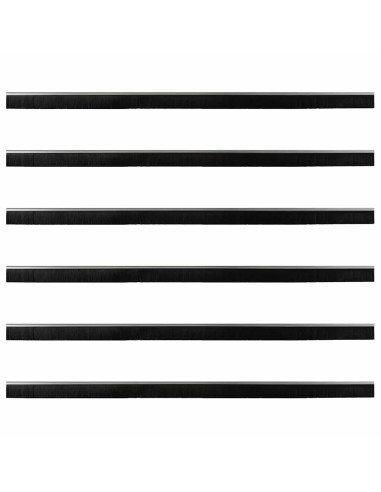 Spazzole per porte a vite 6 pcs Argento 100 cm