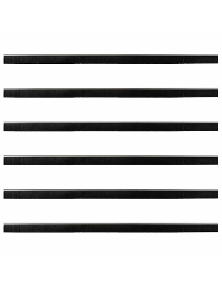 Spazzole per porte a vite 6 pcs Argento 100 cm