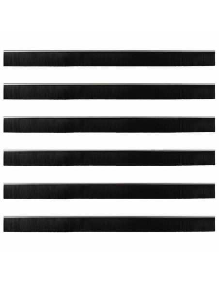 Spazzole per porte a vite 6 pcs Argento 100 cm