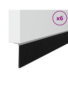 Spazzole per porte a vite 6 pcs Argento 100 cm 2
