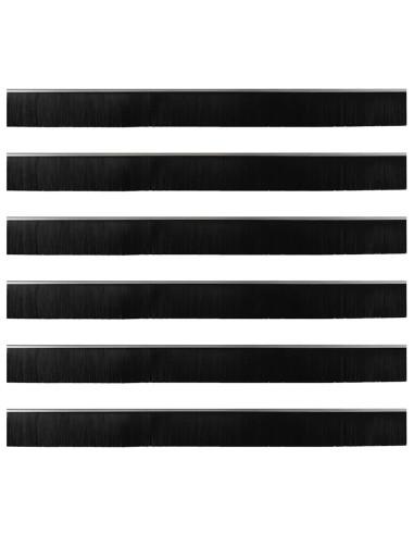Spazzole per porte a vite 6 pcs Argento 100 cm