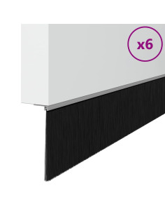 Spazzole per porte a vite 6 pcs Argento 100 cm 2