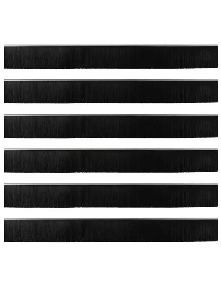 Spazzole per porte a vite 6 pcs Argento 100 cm