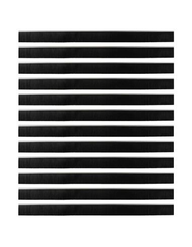 Spazzole per porte a vite 12 pcs Argento 100 cm