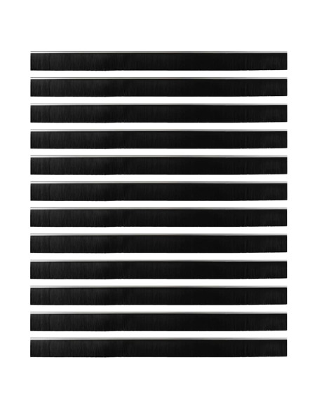 Spazzole per porte a vite 12 pcs Argento 100 cm