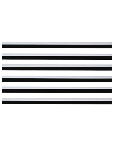 Spazzole per porte autoadesive 6 pcs Bianco 100 cm