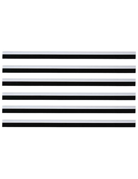 Spazzole per porte autoadesive 6 pcs Bianco 100 cm