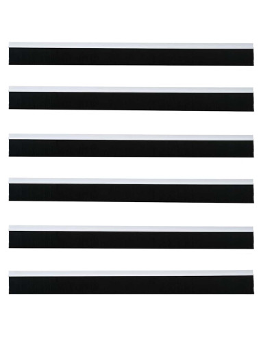 Spazzole per porte autoadesive 6 pcs Bianco 100 cm