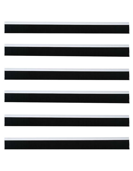 Spazzole per porte autoadesive 6 pcs Bianco 100 cm