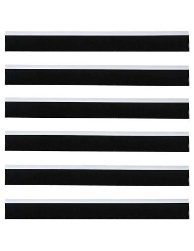 Spazzole per porte autoadesive 6 pcs Bianco 100 cm