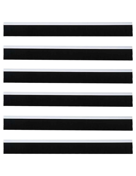 Spazzole per porte autoadesive 6 pcs Bianco 100 cm