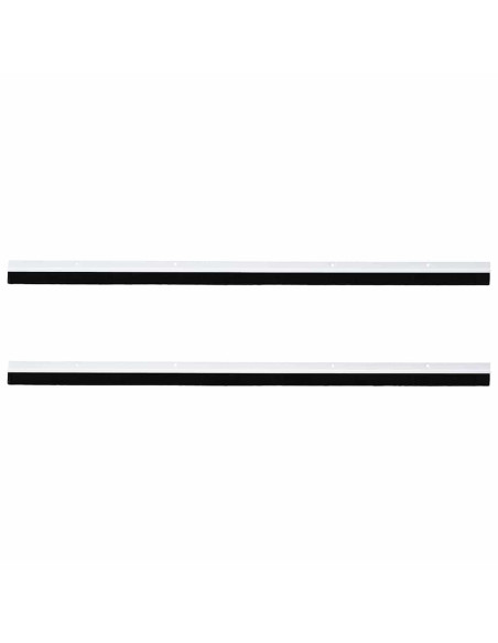 Spazzole per porte a vite 2 pcs Bianco 100 cm Lega di alluminio