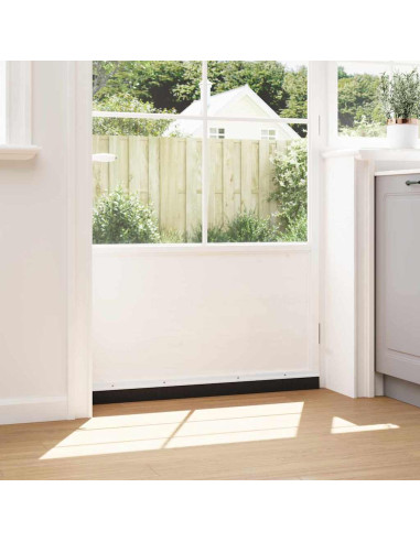 Spazzole per porte a vite 2 pcs Bianco 100 cm Lega di alluminio