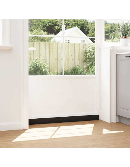 Spazzole per porte a vite 2 pcs Bianco 100 cm Lega di alluminio