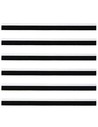 Spazzole per porte a vite 6 pcs Bianco 100 cm Lega di alluminio