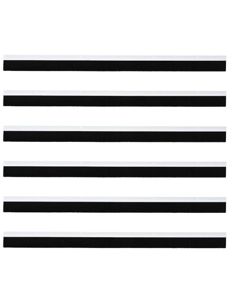 Spazzole per porte a vite 6 pcs Bianco 100 cm Lega di alluminio