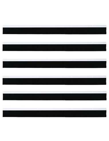 Spazzole per porte a vite 6 pcs Bianco 100 cm Lega di alluminio