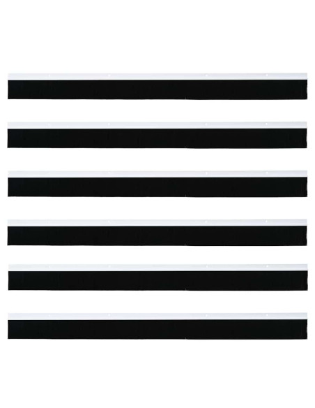 Spazzole per porte a vite 6 pcs Bianco 100 cm Lega di alluminio