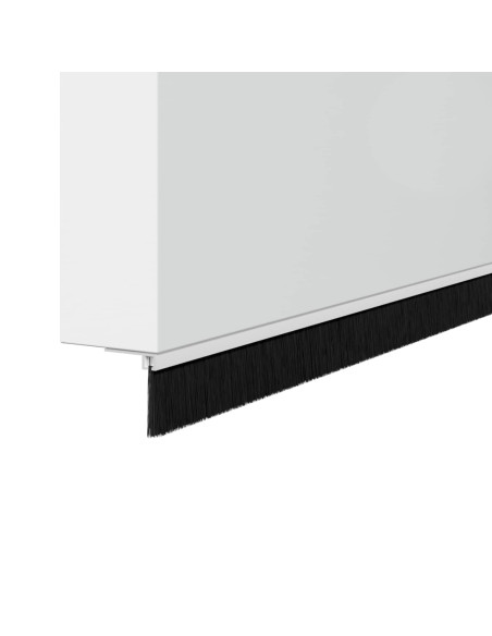 Spazzole per porte a vite 2 pcs Bianco 100 cm Lega di alluminio