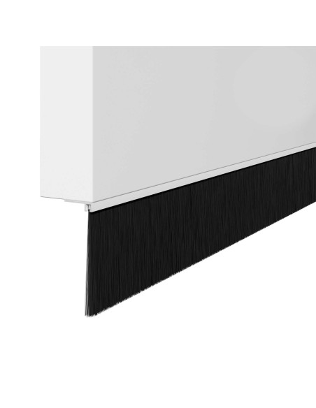 Spazzole per porte a vite 2 pcs Bianco 100 cm Lega di alluminio