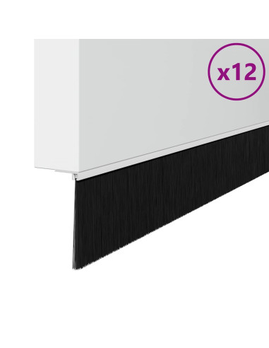 Spazzole per porte a vite 12 pcs Bianco 100 cm