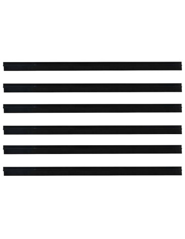 Spazzole per porte autoadesive 6 pcs Nero 100 cm