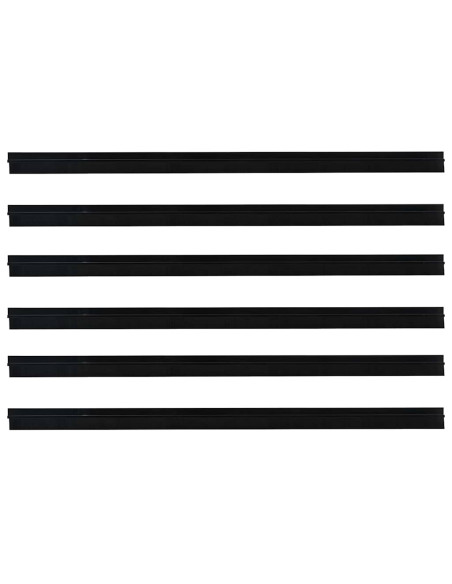 Spazzole per porte autoadesive 6 pcs Nero 100 cm