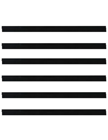 Spazzole per porte autoadesive 6 pcs Nero 100 cm