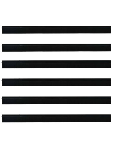 Spazzole per porte autoadesive 6 pcs Nero 100 cm