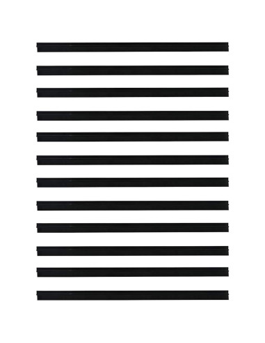 Spazzole per porte autoadesive 12 pcs Nero 100 cm