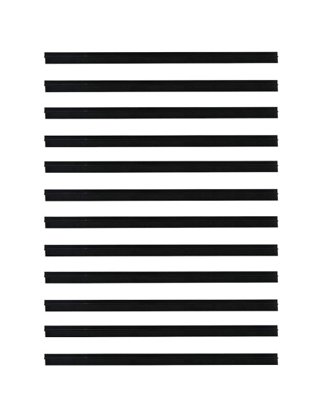 Spazzole per porte autoadesive 12 pcs Nero 100 cm