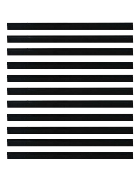 Spazzole per porte autoadesive 12 pcs Nero 100 cm