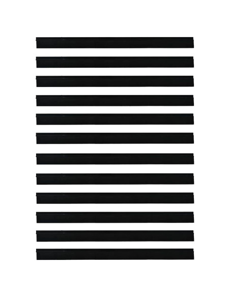 Spazzole per porte autoadesive 12 pcs Nero 100 cm