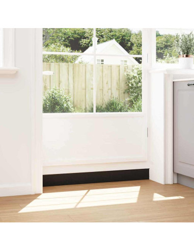 Spazzole per porte autoadesive 6 pcs Nero 100 cm