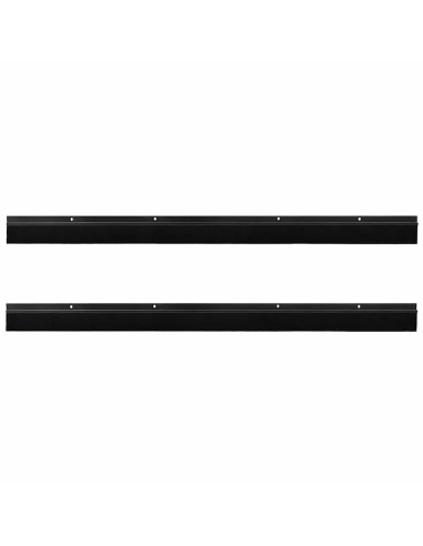 Spazzole per porte a vite 2 pcs Nero 100 cm Lega di alluminio
