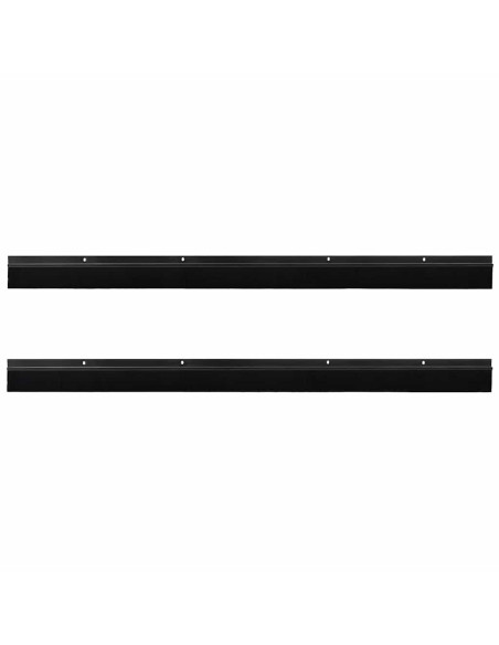 Spazzole per porte a vite 2 pcs Nero 100 cm Lega di alluminio