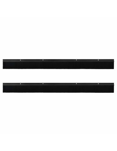 Spazzole per porte a vite 2 pcs Nero 100 cm Lega di alluminio