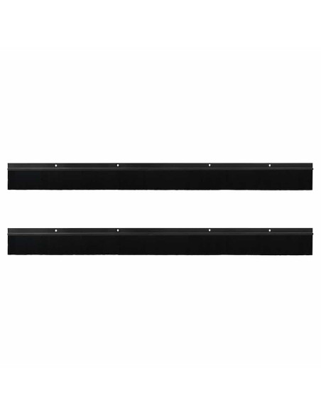 Spazzole per porte a vite 2 pcs Nero 100 cm Lega di alluminio