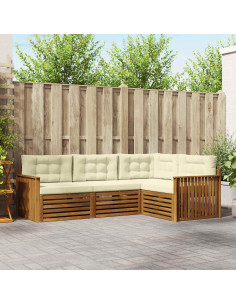 Set di divani con cuscino 4 pcs Naturale e Crema