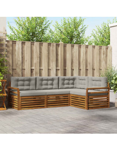 Set di divani con cuscino 13 pcs Grigio Naturale e Chiaro