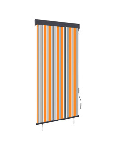 Tenda a Rullo per Esterni 80x250 cm Giallo e Blu