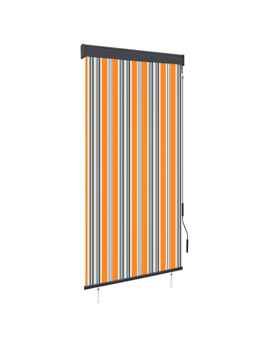 Tenda a Rullo per Esterni 80x250 cm Giallo e Blu