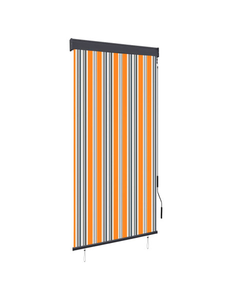 Tenda a Rullo per Esterni 80x250 cm Giallo e Blu