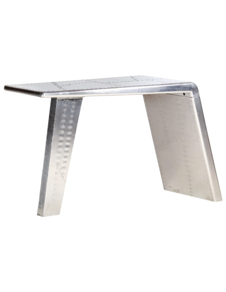 Scrivania Aviator Argento 112x50x76 cm Metallo