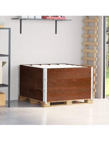 Paretali per Pallet 3pz Marroni 100x100cm Legno Massello Pino