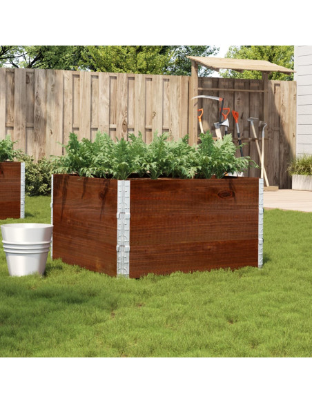 Fioriera da Giardino Marrone 100x100 cm Legno Massello di Pino