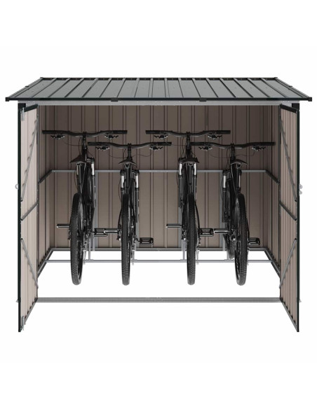 Capanno per Biciclette 3 pcs Antracite 215 x 206 x 157 cm