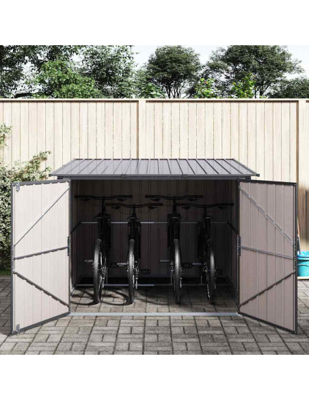 Capanno per Biciclette 3 pcs Antracite 215 x 206 x 157 cm